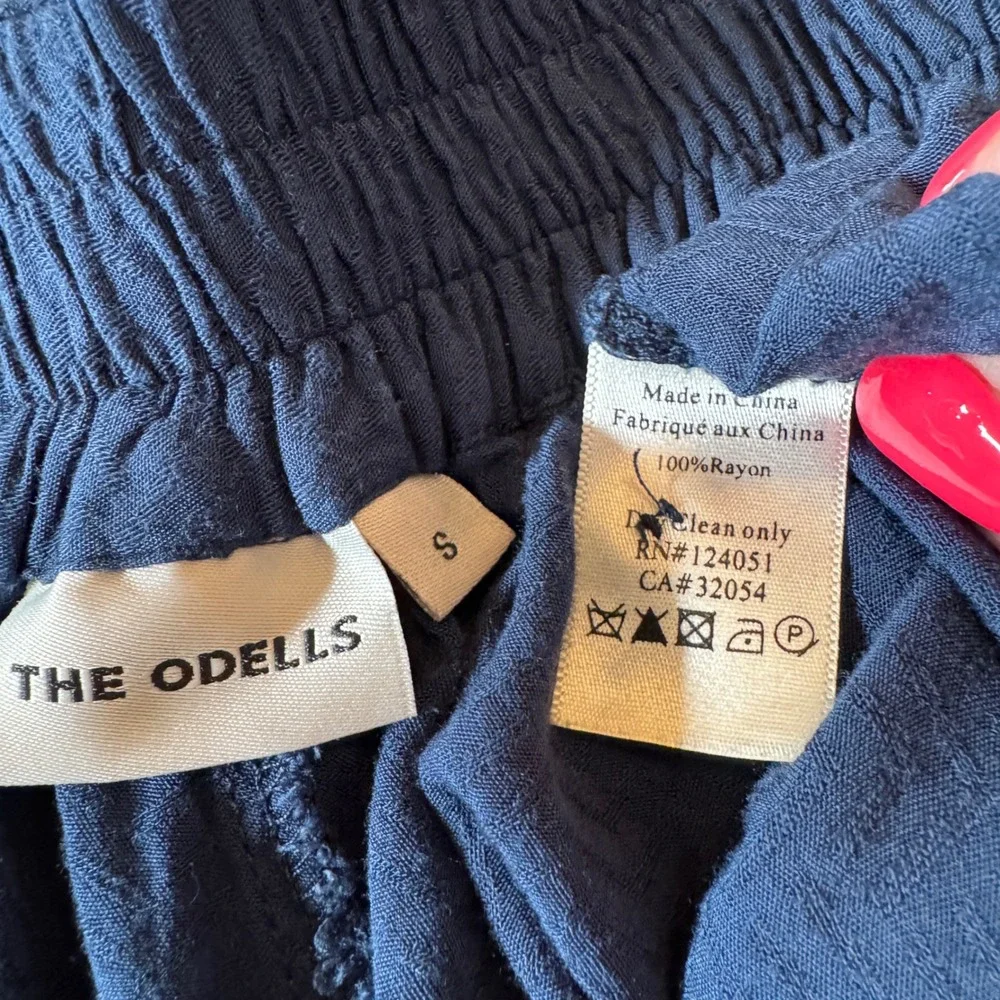 The Odells Womens Pleated High Waisted Shorts S Navy Pleated Herringbone Retro